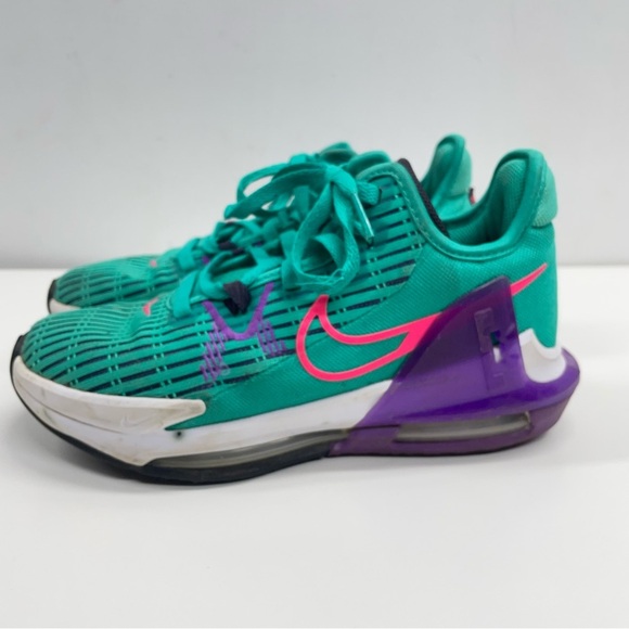 Nike LeBron James Witness VI 6 South Beach Emerald Green Pink Size 6 - Picture 1 of 11